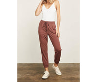 Gentle Fawn Caitlin Midrise Jogger in auburn - women's pants - detail view