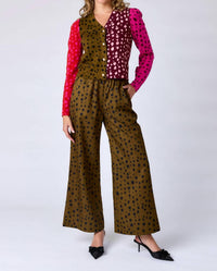 Crosby by Mollie Burch Jovie Cardigan in spotted colorblock - women's cardigan - view 4