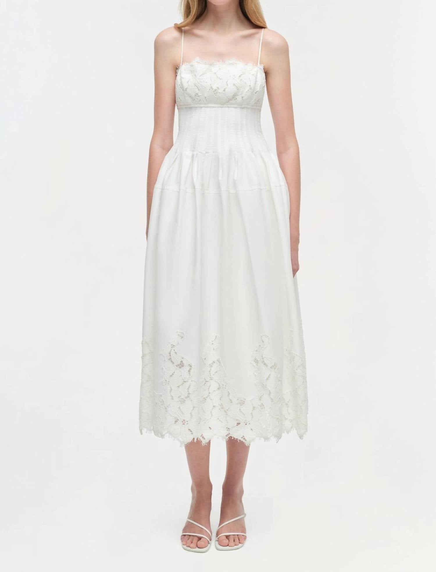 Jonathan Simkhai - Lilianna Cotton Lace Midi Dress