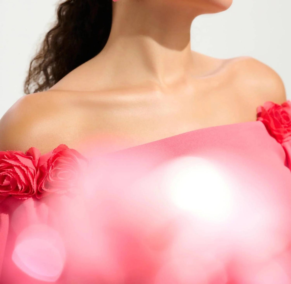 Joseph Ribkoff - Rosette Off-shoulder A-line Dress