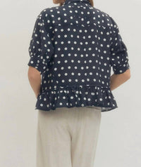 Entro - Timeless Charm Polka Dot Blouse
