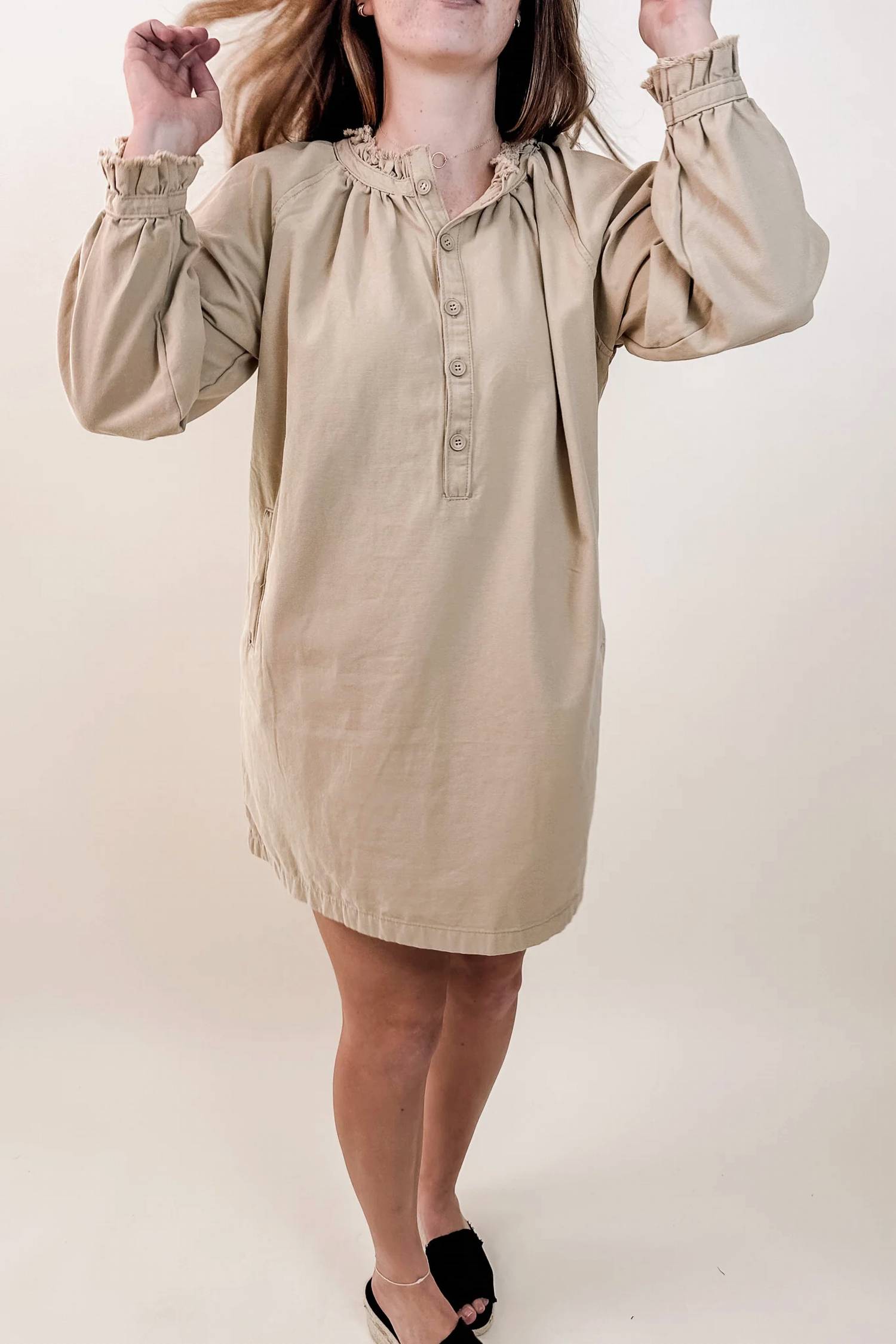Grade & Gather - Enzyme Washed Twill Dress