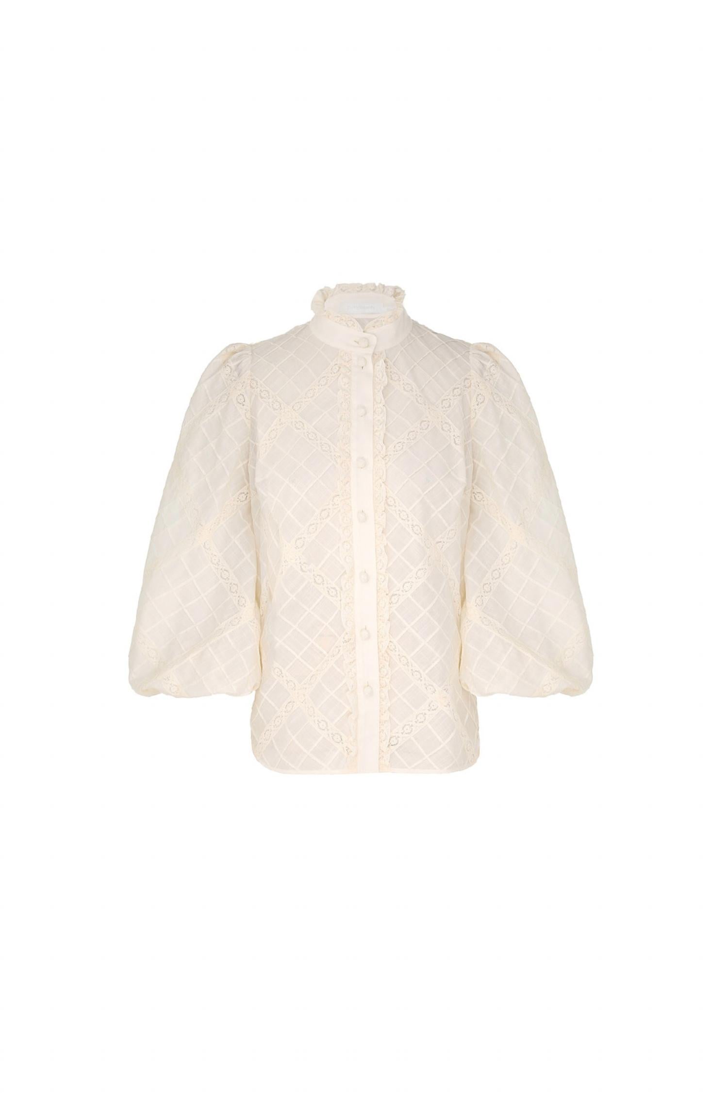 Zimmermann - Tallow Lace Trim Shirt