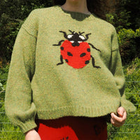 Rosa Clothing - LadyBug Ribbed Knit Sweater