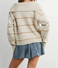 Buttermelon - Rae Button Front Collared Sweater