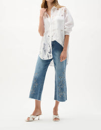 Joseph Ribkoff - Floral Lace Buttoned Top