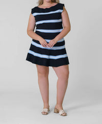 Tanya Taylor - Rivka Striped Flared Knit Mini Skirt