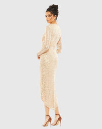 Mac Duggal - Midi Sequin Party Dress
