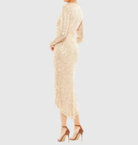 Mac Duggal - Midi Sequin Party Dress