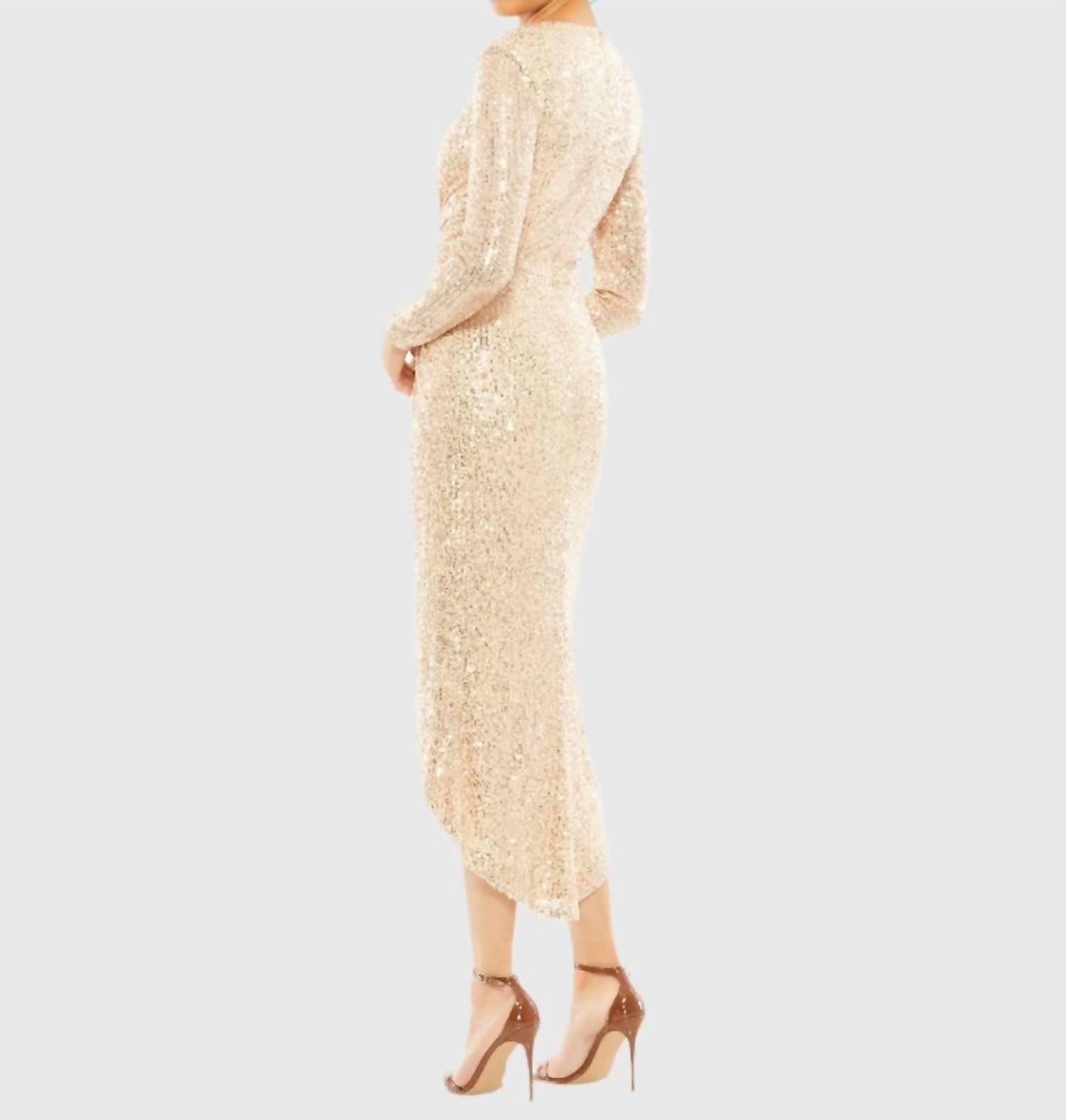 Mac Duggal - Midi Sequin Party Dress