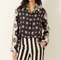 ALIX OF BOHEMIA Dana Bronco Bandana Shirt in black - women's shirt