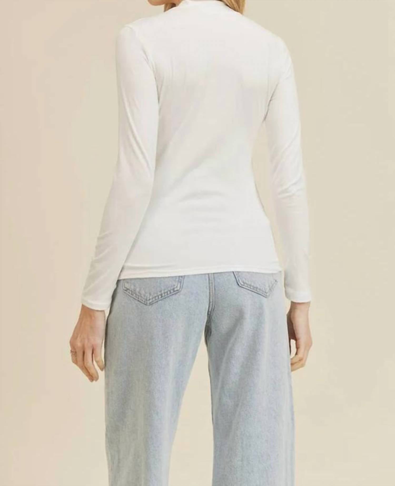 Zenana - Mock Neck Long Sleeve Top
