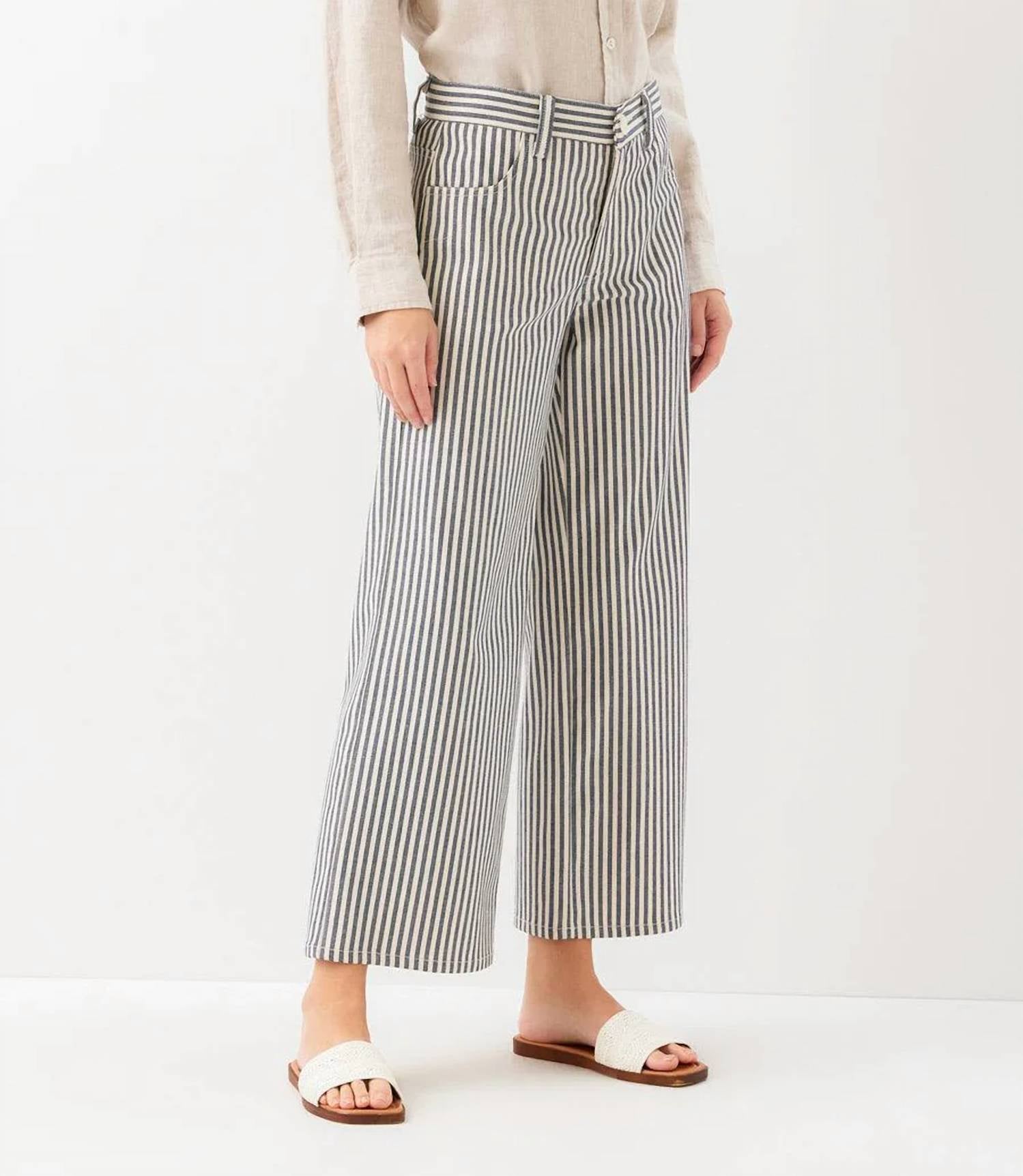 Karen Kane - Stripe Cropped Jeans