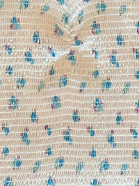 Theme - Girls Georgia Ditsy Satin Smocked Top