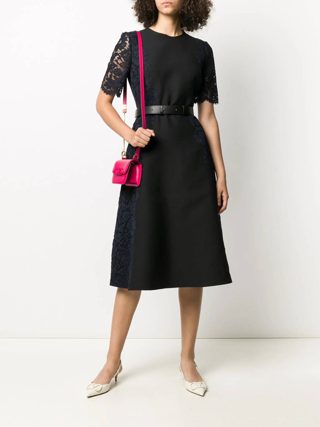 Valentino - Lace Sleeve Dress