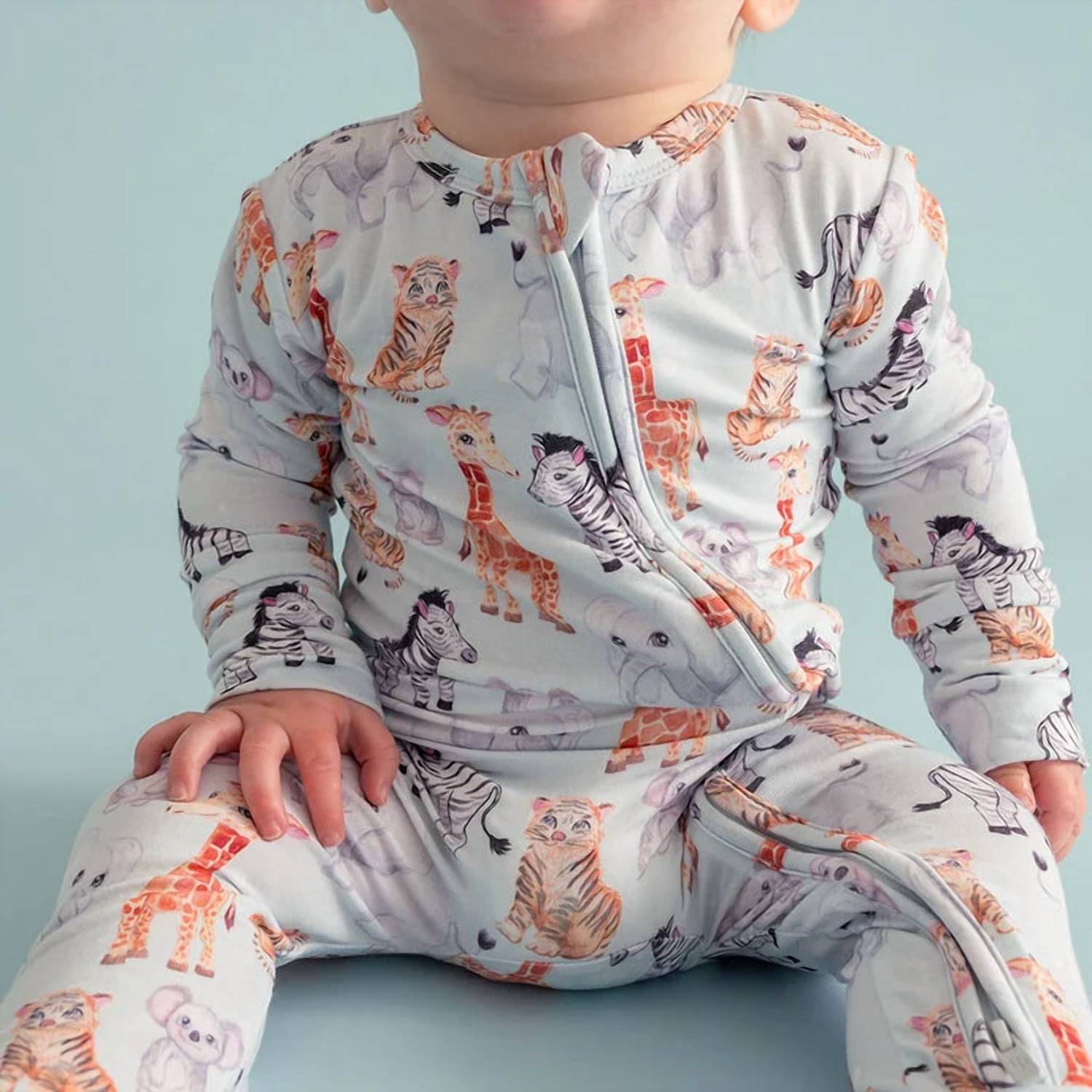 Posh Peanut - Kids Footie Zippered One Piece Pajama
