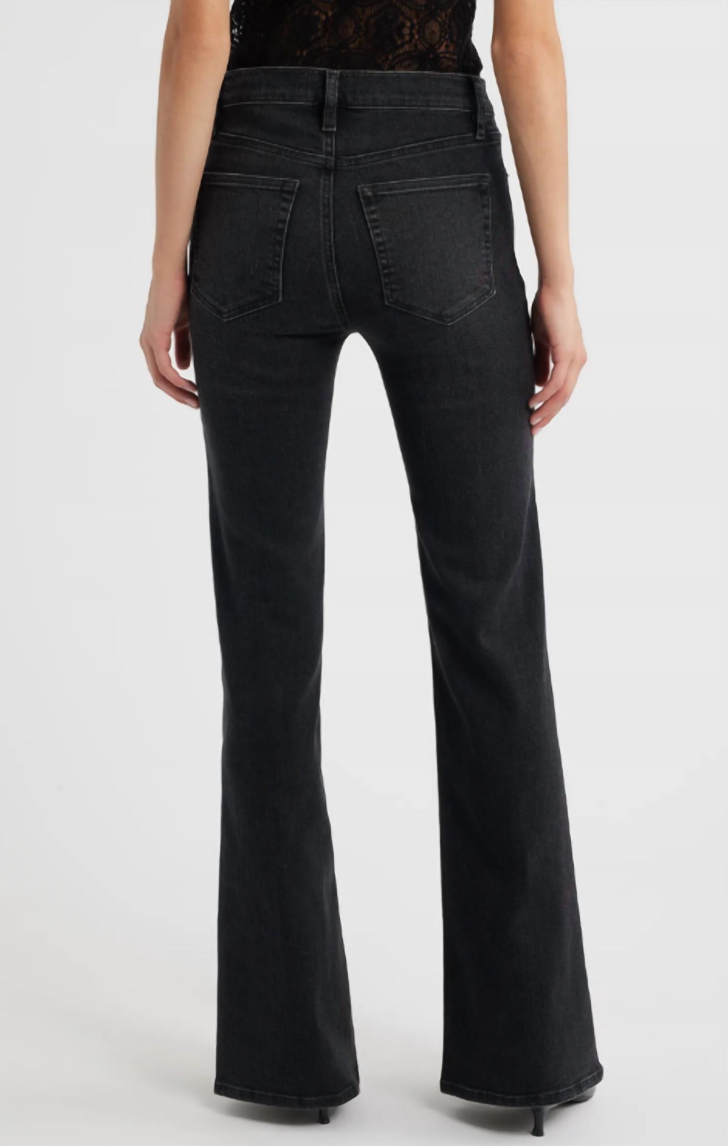 FRAME The Icon Flare Jeans in meteor - women's jeans - alternate view