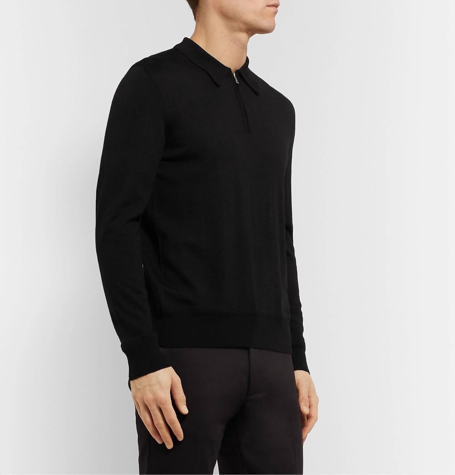 Orlebar Brown - Moonraker Knitted Half Zip Sweater