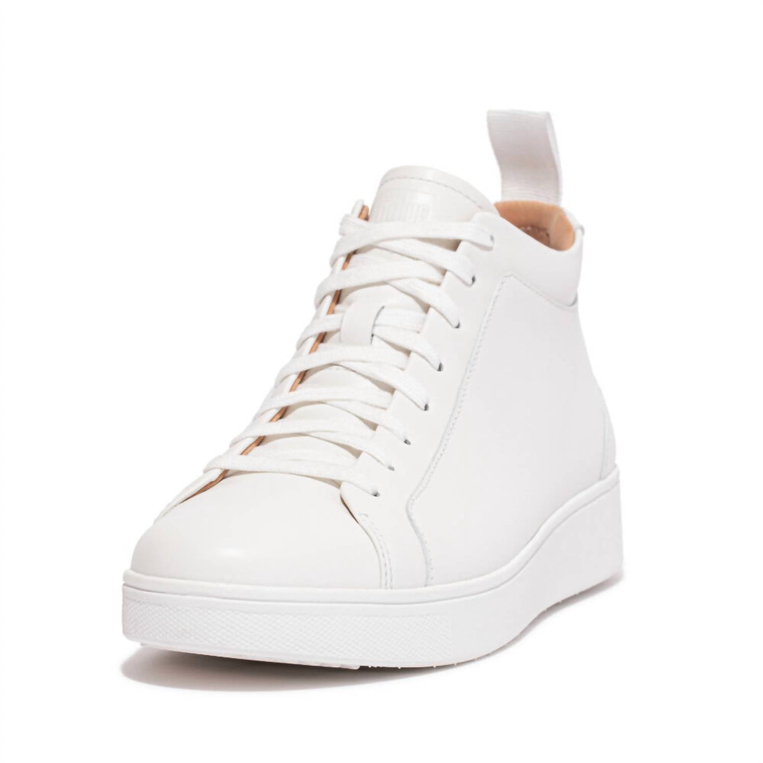 Fitflop - Women's Rally High Top Lace-up Leather Sneaker With Zipper