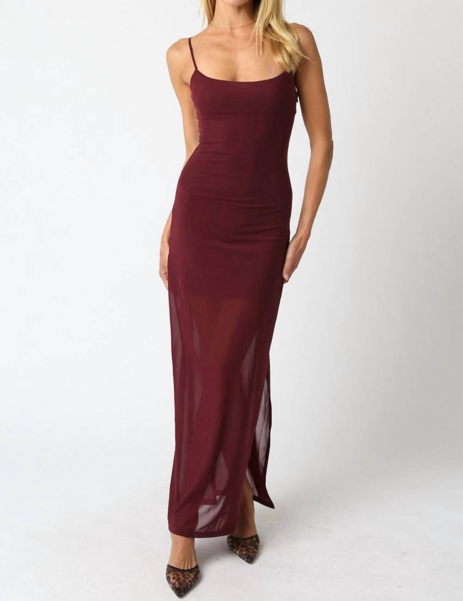 Olivaceous - Noelle Mesh Dress