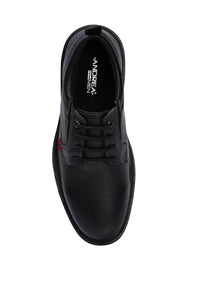 Andrea Men's Leather Upper And Rubber Sole Oxford Shoes in black - men's shoe - view 4
