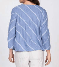 Olivia By Habitat - Stripe a Pose Bias Cut Pullover
