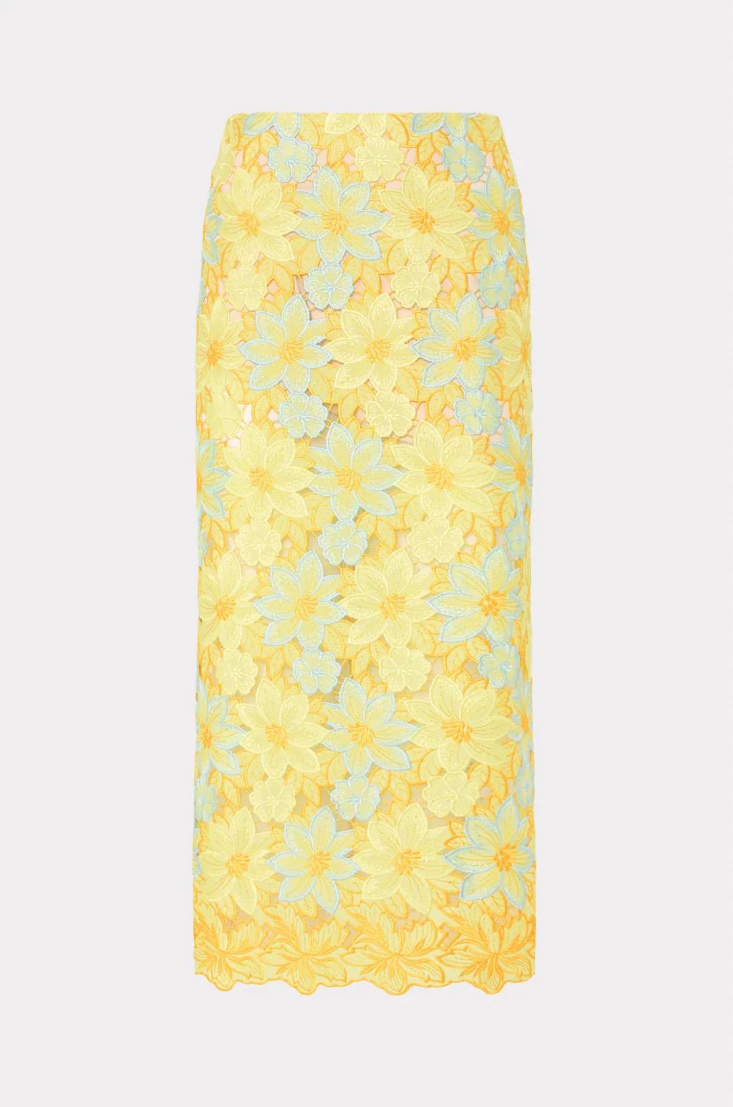 Milly - Alani Lace Midi Skirt