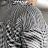 Andree By Unit - Mixed Houndstooth Button Up Top