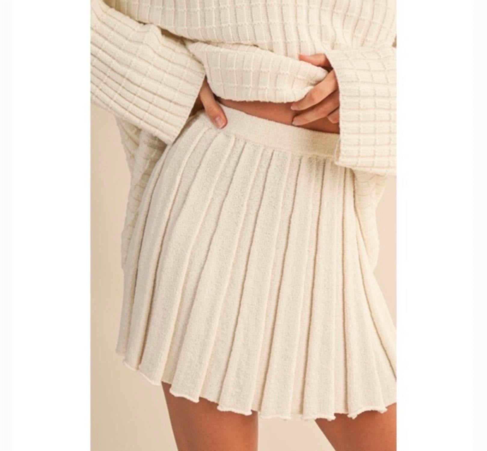 Klesis - Pleated Sweater Skirt