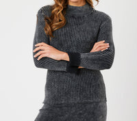 Angel Apparel - Cable Mock Neck Sweater