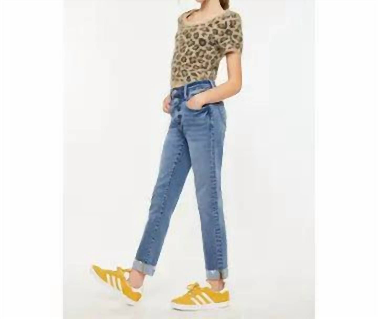 Kancan - Girls' Kate High Rise Slim Straight Jeans