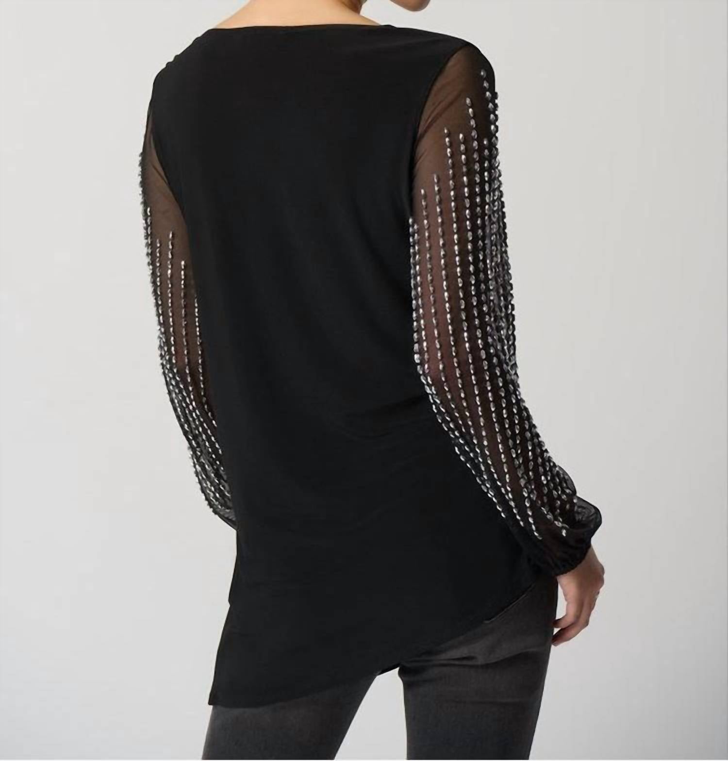 Joseph Ribkoff - Joseph Ribkoff Puff Sleeve Asymetrical Tunic