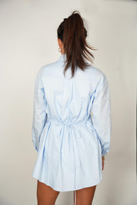 Falcon Park - Karlah Tie Waist Shirt Dress Romper