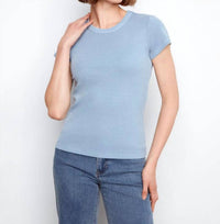 Charlie B - Tencel Rib Crew Neck T Shirt