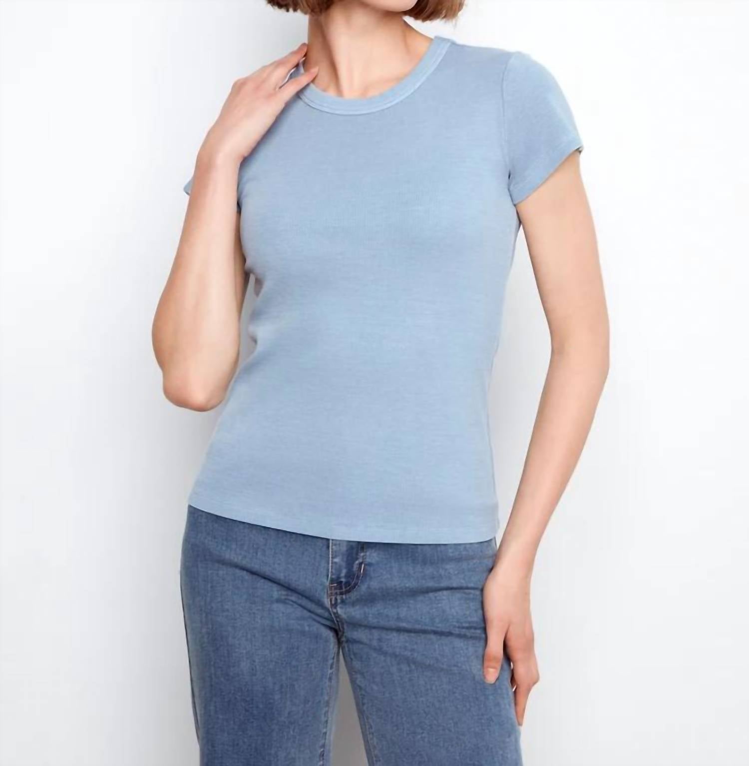 Charlie B - Tencel Rib Crew Neck T Shirt