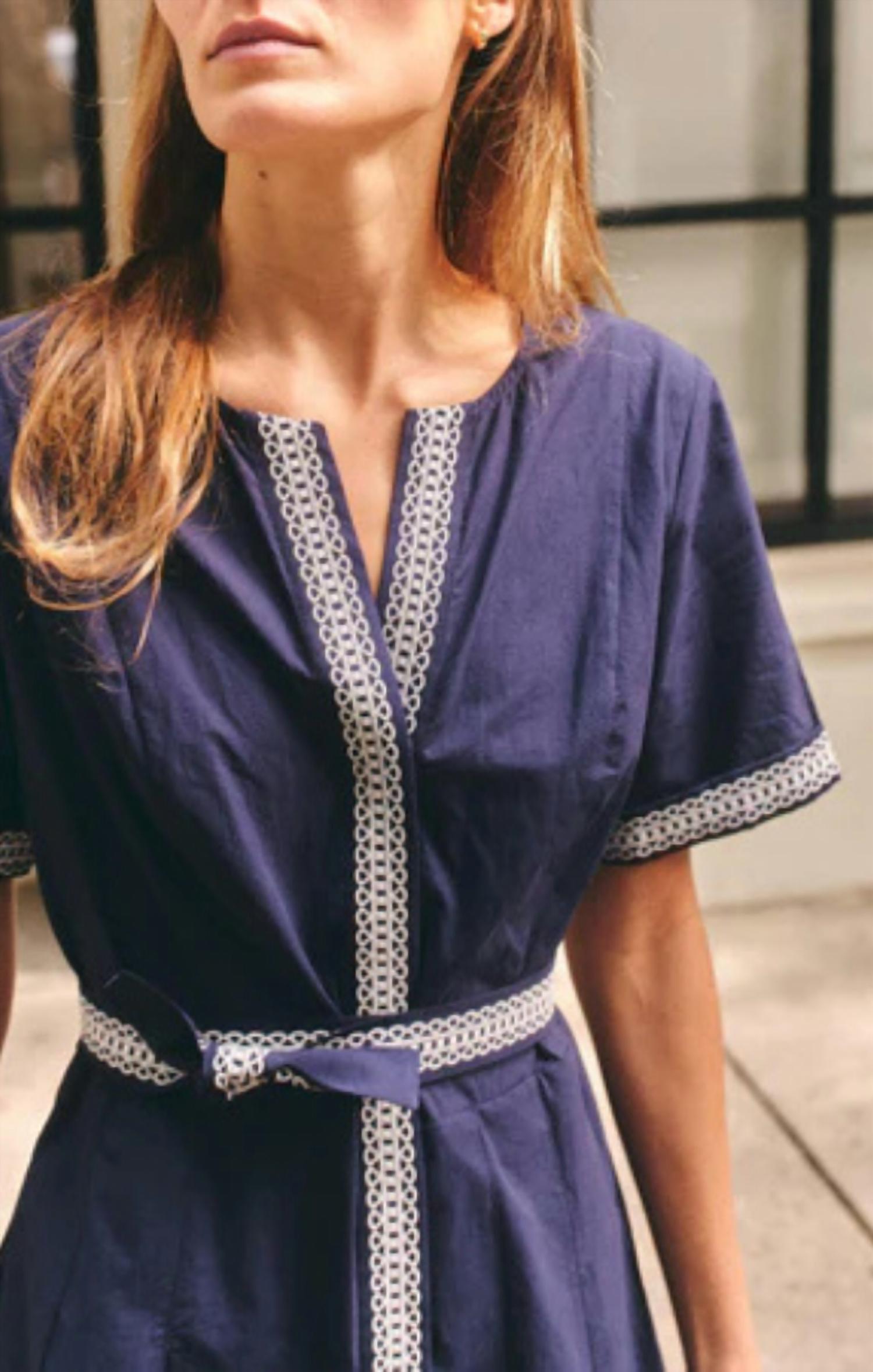Cartolina Nantucket - Hadley V-neck Embroidery Romper