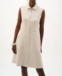 Joseph Ribkoff - Zip Front Bouclé A-line Dress