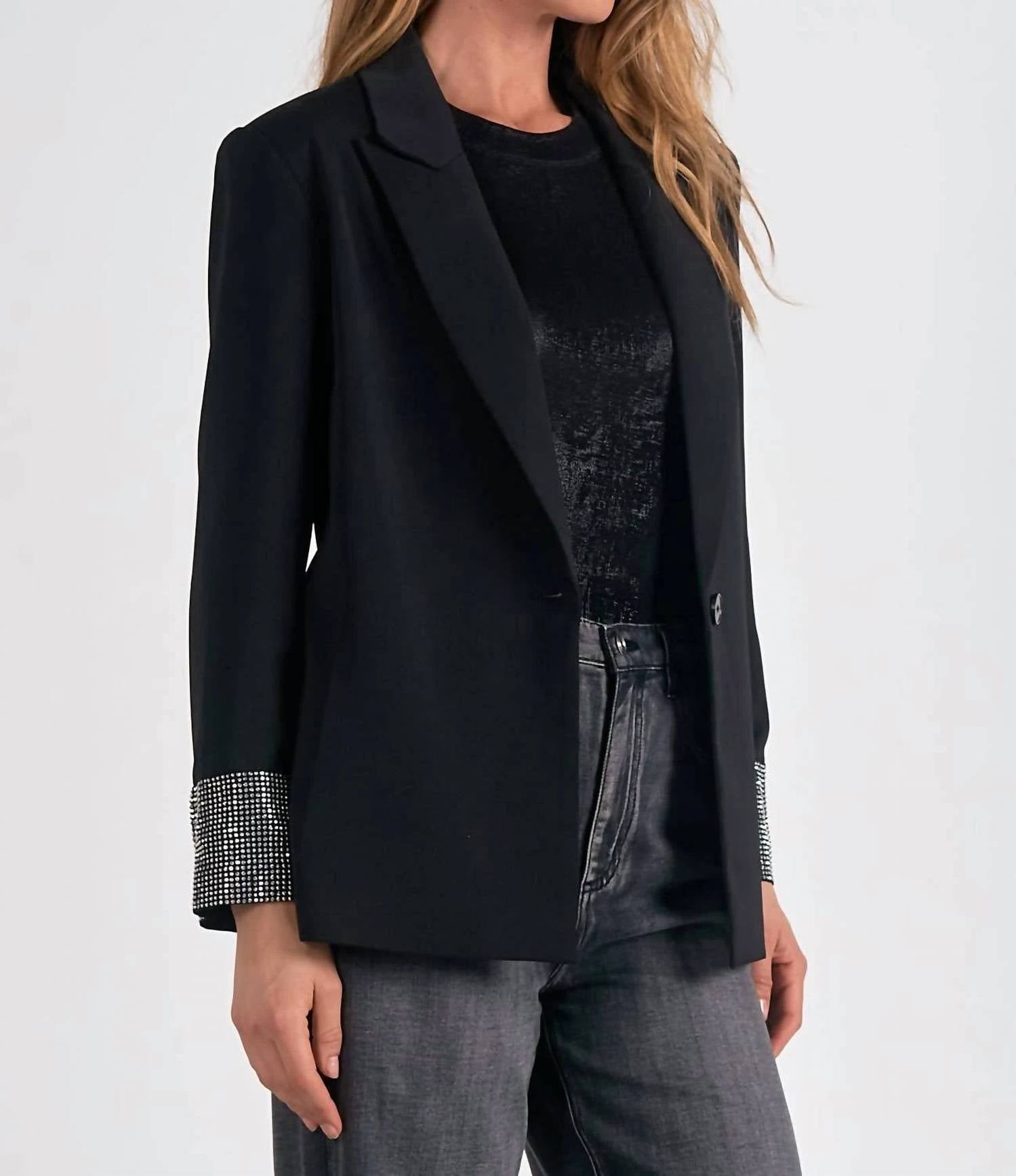 Elan - RHINESTONE SLEEVE JACKET