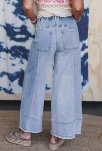 Thomas & Co - Sutton Seam Detail Raw Hem Pants