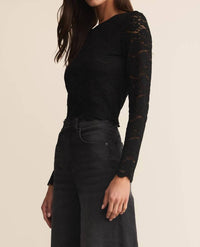 Z Supply - Aurora Lace Cropped Long Sleeve Top