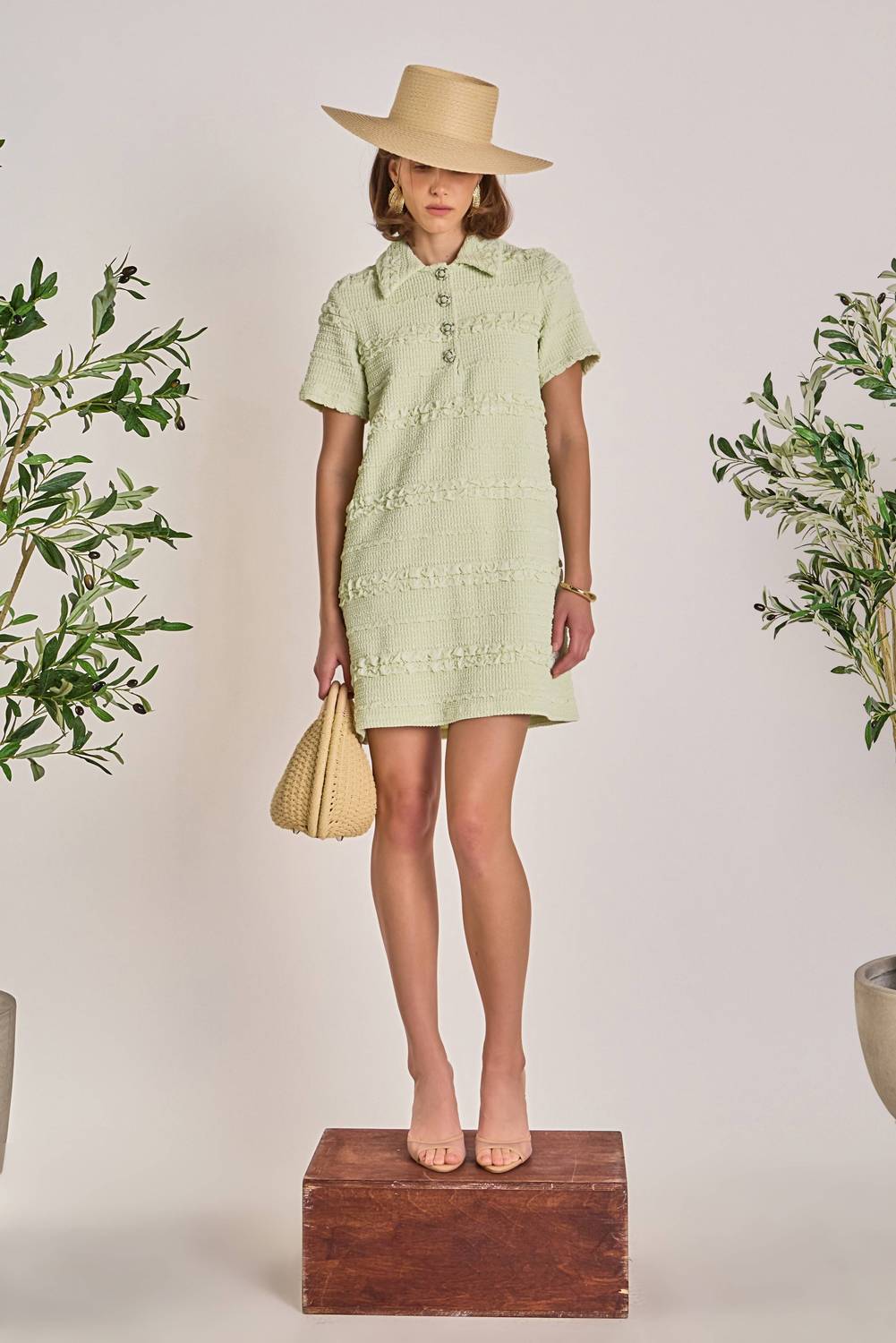 English Factory - Textured Mini Dress