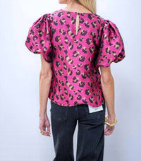 Thml - Puff Sleeve Leopard Print Top