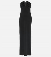 Magda Butrym - The Floral Applique Strapless Maxi Dress