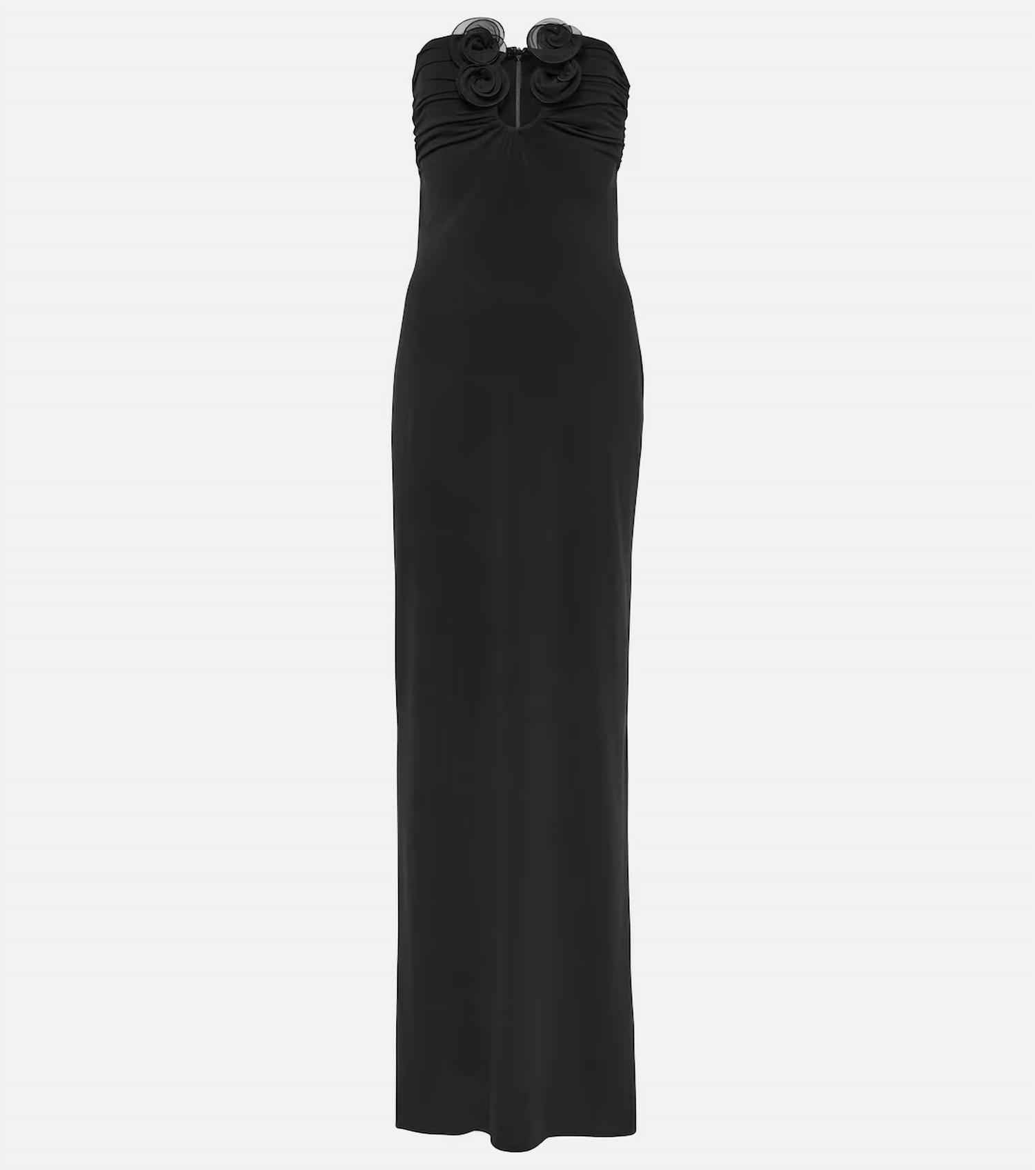Magda Butrym - The Floral Applique Strapless Maxi Dress