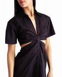 Nicole Miller - Caroline Poplin Midi Shirt Dress