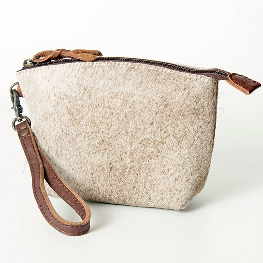 American Darling - Women's Hair On Leather Travel Make Up Pouch