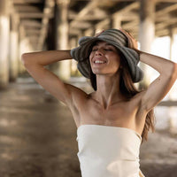 Freya - Striped Scallop Crochet Bucket Hat