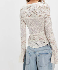 Free People - Lace Layering Long Sleeve Top
