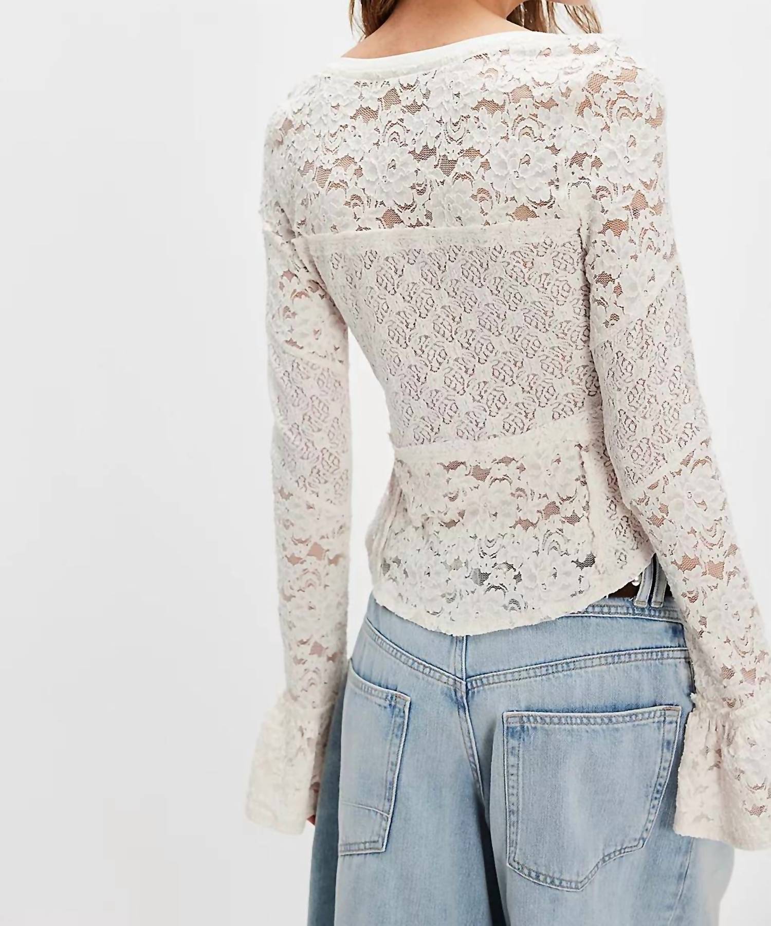 Free People - Lace Layering Long Sleeve Top