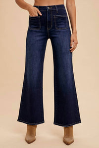 Anniewear - Stretch Front Two Pocket High Rise Flare Jeans